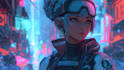 design anime character ,cyberpunk character