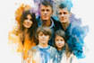 create a watercolor family portrait