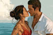 draw a watercolor couple portrait