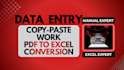 do copy paste work and PDF to excel conversion