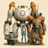 illustrate high quality futuristic mecha designs