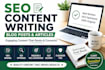 write SEO blog posts and articles for your website