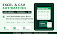 automate excel and CSV tasks using python