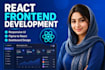 build responsive react js frontend, dashboard, and web UI