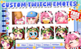 twitch emotes, chibi emotes, and animated emotes for stream