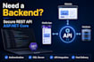 develop asp net core web API, rest API and backend for your web app