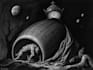 draw dark art illustration with engraving style
