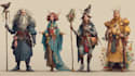 create fantasy card game art and book illustrations