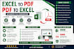 convert  PDF to excel and data formatting