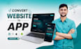 convert website to app, ios app and android app, publish apps on stores, webview