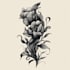 draw a unique abstract graphic fine line tattoo design