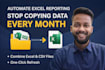 combine your excel files and set up one click automation