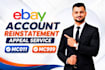 prepare ebay mc011 mc999 suspension appeal and documents