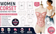 create women corset sewing pattern blouse pattern and PDF sewing pattern