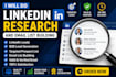 linkedin research and email list building