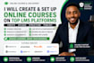create course content on talentlms, learnworlds moodle wordpress lms and graphy