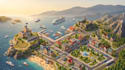 create tourism map, isometric  interactive map for business location and website