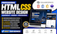 build responsive HTML CSS or squarespace website with modern design