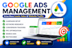 setup, manage and optimize google ads PPC campaigns