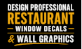 design professional  restaurant window decals and  wall graphics