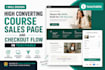 design high converting course sales page and checkout flow in teachable