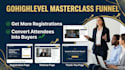 build masterclass sales funnel, webinar funnel, lead generation, course funnel