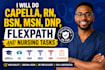 do rn, bsn, msn, dnp, ihuman, capella, flexpath, nursing