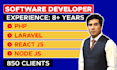 develop custom PHP laravel react and node js web applications