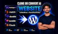 convert lovable, claude, hostinger ai to wordpress website with elementor pro
