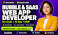 bubble developer io no code ai app flutterflow glide flutter mobile app bubble
