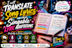 translate song lyrics and create singable lyric adaptations