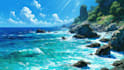 create custom lofi natural landscape wallpapers
