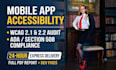 conduct mobile app accessibility user testing and wcag audit