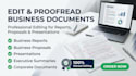 edit and proofread business reports, proposals, and presentations