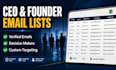 find verified CEO and founder email addresses