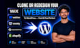 convert wix to wordpress, webflow to wordpress, clone website with elementor pro