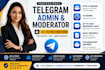 manage your telegram group as admin, moderator, and community manager