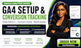 setup ga4 google analytics, conversion tracking and ecommerce website analytics