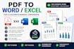 convert pdf to word or excel manually