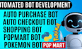 build auto checkout bot, auto buying bot, auto purchase bot, pokemon card bot