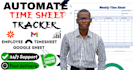 build attendance, timesheet and payroll tracker in excel and google sheets