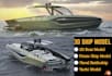 create realistic 3d boat model stylized pirate ship model yacht interior model