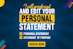 proofread and polish your personal statement or statement of purpose