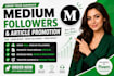 grow medium followers, promote your medium article organically