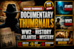 design cinematic documentary youtube thumbnails