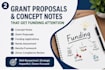 develop grant proposals concept notes and funding applications