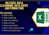 ms excel data entry ,data cleaning , merging ,split
