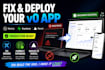 fix and deploy your v0 next js app with supabase and vercel