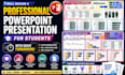 design a professional powerpoint or canva presentation for students and research