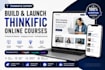 build thinkific online course website membership site kajabi expert